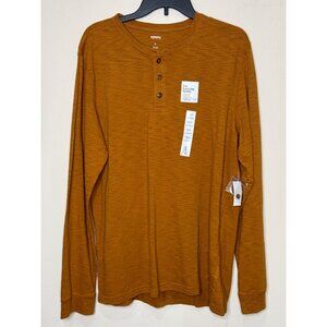Sonoma Men's Long Sleeve Henley Shirt Top Size Large NWT Fall Autumn